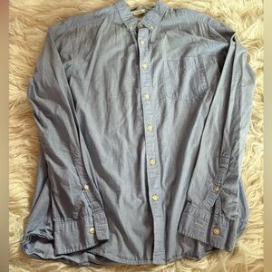 H&M L.O.G.G. 100% Cotton Regular Fit Light Blue Button-Down Shirt